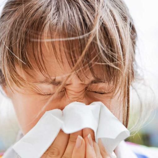 Mujer con gripe