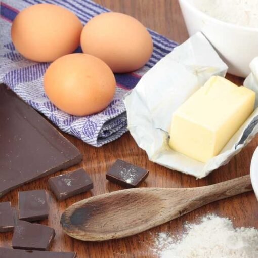 Cobertura de chocolate y sus ingredientes